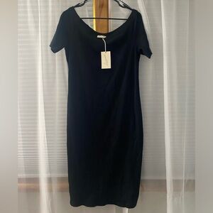 Universal Thread ribbed black midi dress XL